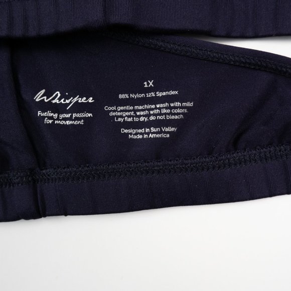 NEW WHISPER navy racerback yoga sports bra size 1X - Picture 2 of 4